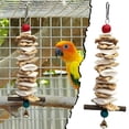 thumbnail image 2 of Corn Husk Wood Cuttlefish Bone Bird Toy, Chewable Calcium Source, Boredom Relief, Parrot Cage Decor, 2 of 6
