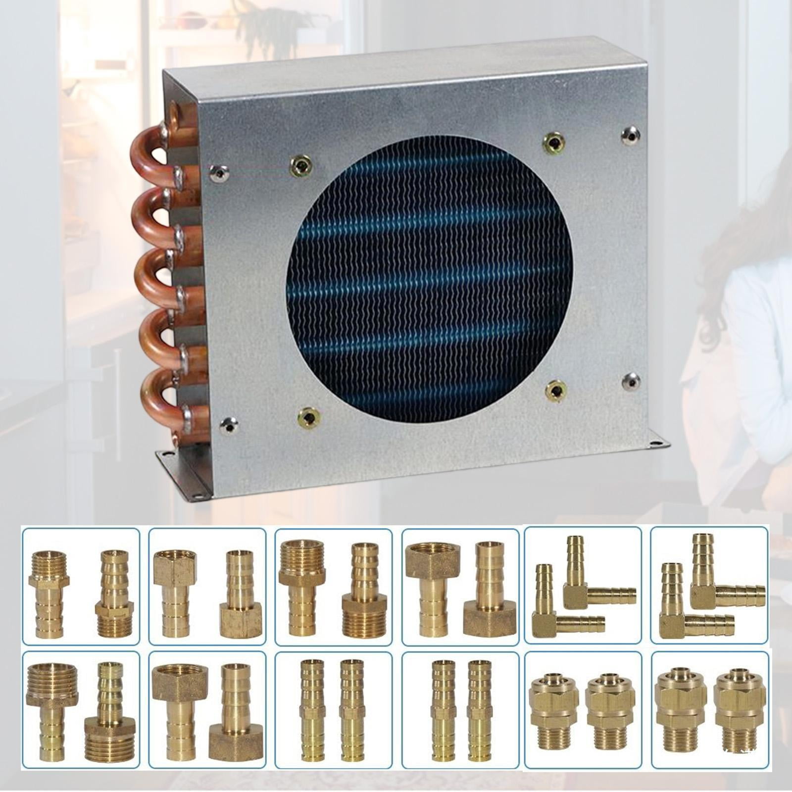 JISADER Condenser for Refrigerator Compact with Shell for Industrial DIY Compressors 2x6x155