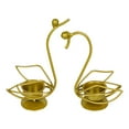 thumbnail image 4 of 2x Candelabro de Cisne Perfecl elegante de hierro nórdico soporte de vela para mesa de comedor oro, 4 of 8