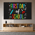 thumbnail image 7 of Colorful First Day of School Themed Backdrop Banner with Pencil Scissors Clock Decorations for School Events Photo Props Party Decor Backgrounds, 7 of 7