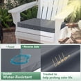 thumbnail image 5 of Ottowood Outdoor Chair Cushions Set of 6, 22x22x3 Waterproof Patio Cushions with Ties, Dark Grey, 5 of 8