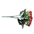thumbnail image 3 of 2pcs Artificial Rose Bouquet Simulation artificial flower artificial rose Decor Home Office Plastic Rose Flower rose red, 3 of 8