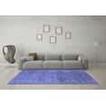 thumbnail image 3 of Ahgly Company Indoor Round Oriental Blue Industrial Area Rugs, 3' Round, 3 of 4