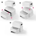 thumbnail image 6 of Two Step Stool – Non-Slip Toddler Step Stool for Bathroom Sink & Potty Training, Dual Height 9.5”, Safe & Sturdy for Kitchen, Bedroom & Classroom (Gray White), 6 of 9
