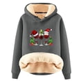 thumbnail image 1 of Chaquetas y abrigos casuales con capucha de manga larga para mujer, jersey con capucha de manga larga, top con estampado navideño, abrigo casual, top de poliéster para mujer, 1 of 2