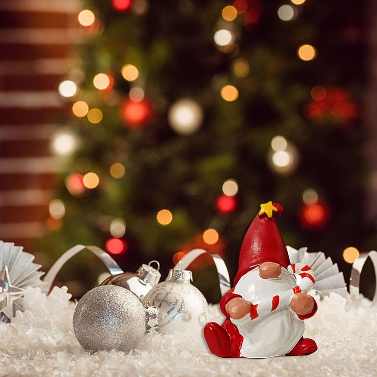 ELF Christmas Desk Ornament, Cute Standing Santa Claus Resin