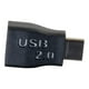 C2G USB C C (M) USB U(F) SB 2.0 USB Type C vers USB Micro B Adaptateur M/F - vers Téléphone Noir - Adaptateur USB - Micro-USB Type B vers 24 Broches - USB 2.0 - Moulé - Noir – image 4 sur 5