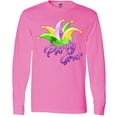 thumbnail image 3 of Inktastic Party Gras Mardi Gras Jester Hat Long Sleeve T-Shirt, 3 of 5