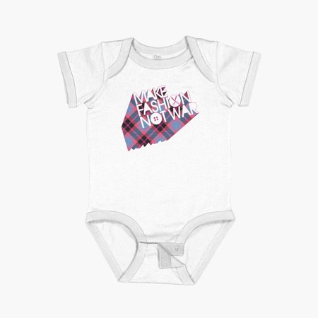 Bella Canvas Make Fashion Not War Short Sleeve Baby One-Piece Newborn Gender Neutral Outfit, Baby Boy Or Girl Bodysuit, Birrthday Gifts