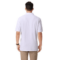 thumbnail image 3 of Zfeel Mens Polo T-shirt Poly/Cotton Blend Casual White Collar Tee, Size XL, 3 of 5