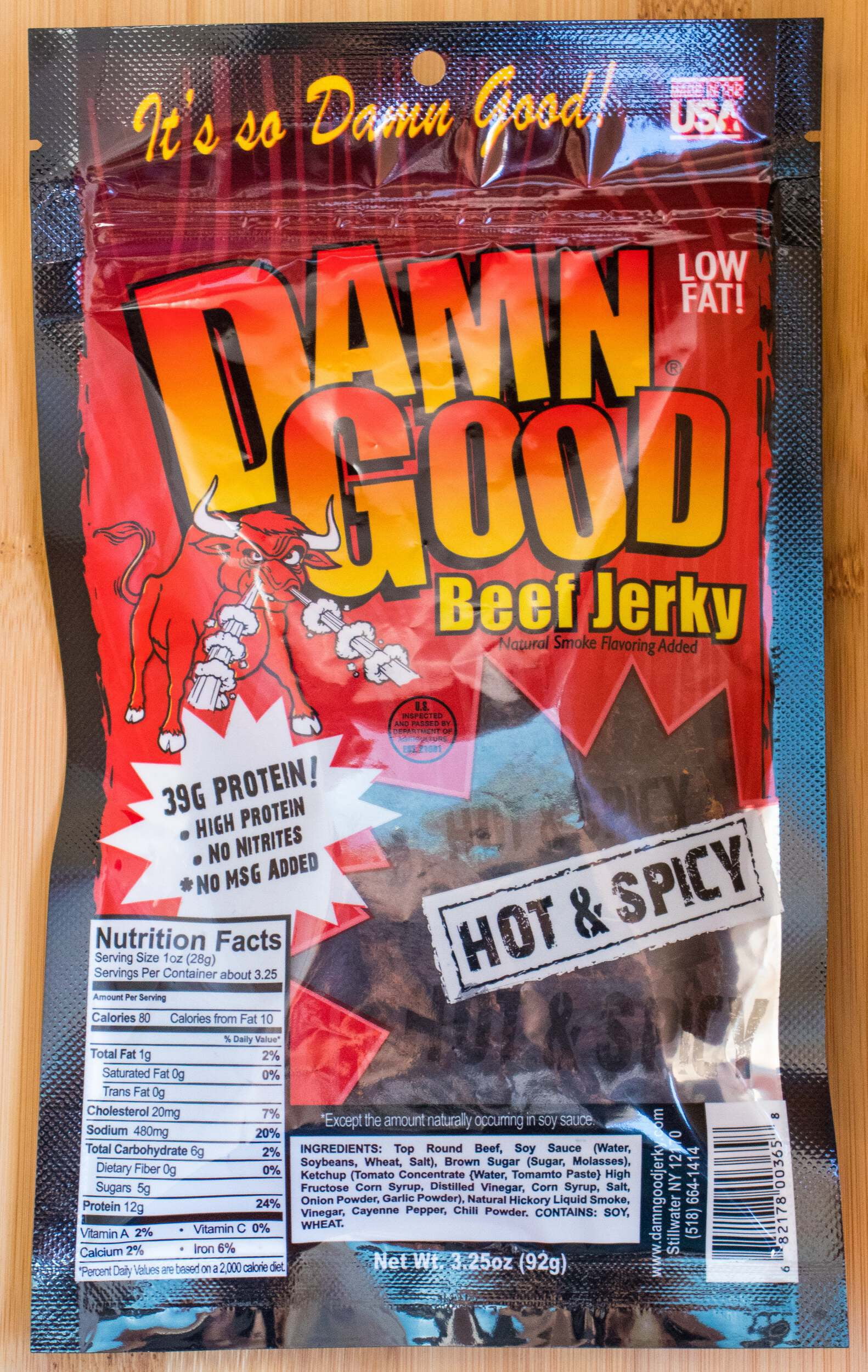 Damn Good Beef Jerky Hot Spicy 3.25oz 5pack