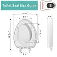thumbnail image 5 of FBJ 400 Pound Slow Close Heavy Duty Oval Plastic Toilet Seat in White No Slam, 5 of 14