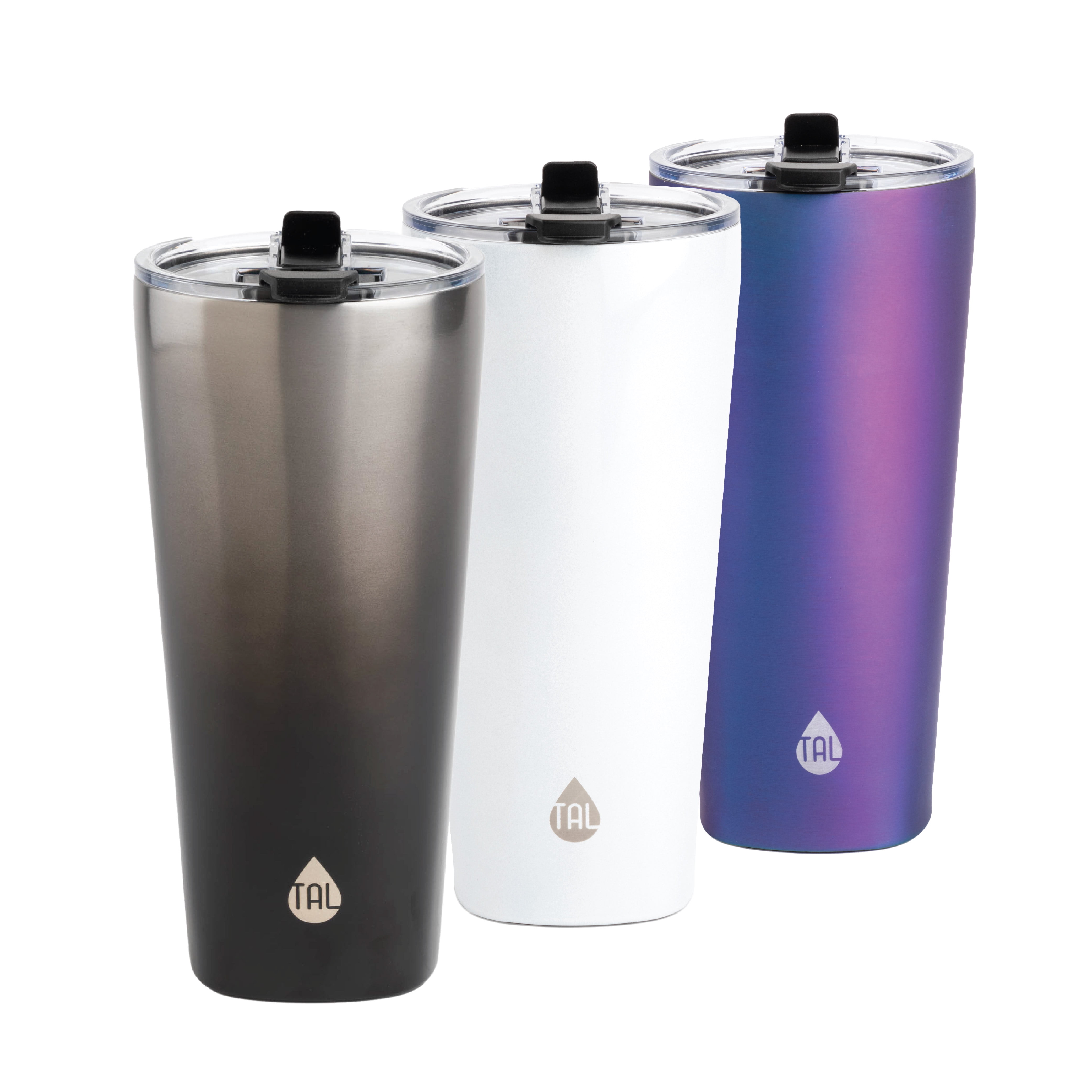 TAL Stainless Steel Tumbler 25 oz, Black Ombre