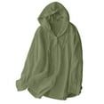 thumbnail image 2 of DAFPZW Cotton Linen Hoodies for Women Button Down Sun Protection Shirts Casual Long Sleeve Blouse Summer Vacathion Beach Tops, 2 of 3