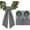 Size 5"x50", variant on Boxwood Wreath Sash for Front Door, 2 Pack White and Black Plaid Nylon Wreath Ribbon for Porch Decor