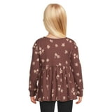 easy-peasy Toddler Girl Long Sleeve Babydoll Top, Sizes 12 Months-5T ...