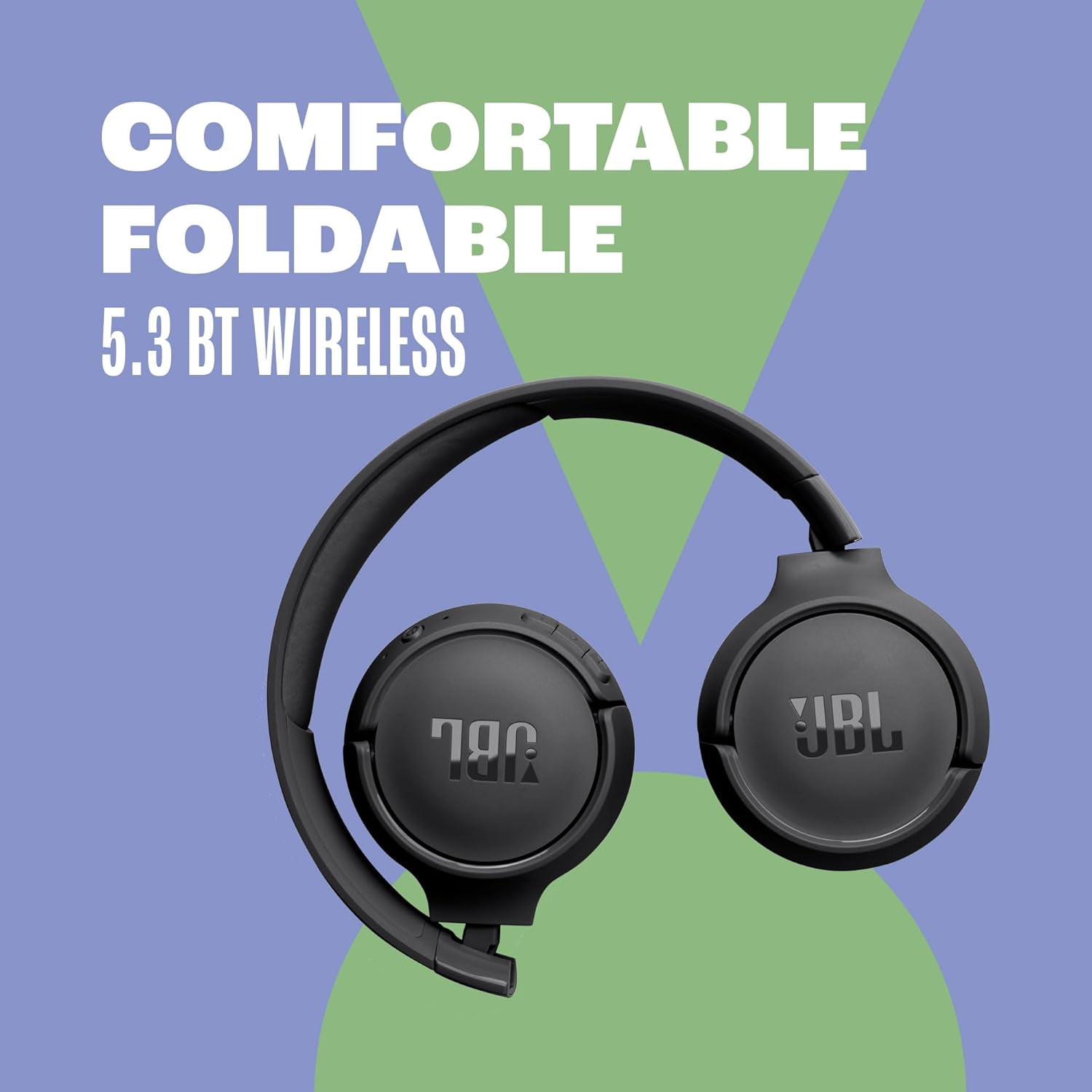 Open Box JBL Tune 520BT - Wireless on-ear headphones - Immerse in JBL Pure Bass sound wherever you go. - Blue