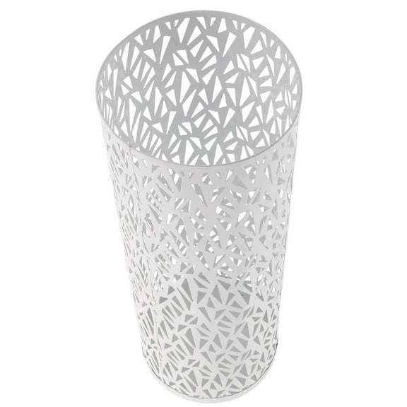 SEWCHICS Commercial Umbrella Bucket Umbrella Holder Stand White Iron 1Pcs