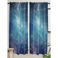 thumbnail image 2 of Living Room Curtains 72 Inches length, Blue Ombre Sky Window Treatment Curtain Drapes, Vibrant Starry Sky Light Filtering Drapes for Bedroom Laundry Room, 52"x72", 2 Panels, 2 of 7