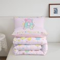 thumbnail image 5 of meiyoeat Pastel Balloon Monogram A King Size Comforter Sets,Rainbow Gradient Initial Comforters King Size For Girl,Pink Reversible,3-Piece,1 Comforter And 2 Pillowcases, 5 of 7