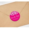 thumbnail image 3 of Darling Souvenir Round 45 Pieces Hearts Save The Date Stickers Wedding Personalized Bride Groom Names And Date Envelope Seals - Fuchsia Pink, 3 of 4