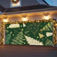 thumbnail image 3 of Fsddascl 7 x 16 Ft Christmas Garage Door Cover, Green Christmas Tree Large Garage Door Banner, Golden Xmas Tree Snowflake Hanging Garage Mural Background for Indoor Outdoor Xmas Party Supplies, 3 of 9