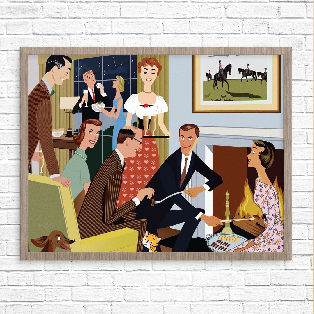 Proper Mid Century Modern Cocktail Party Print