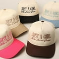 thumbnail image 6 of MIRMARU Just A Girl Who Loves Jesus Embroidered 100% Cotton 5-Panel Trucker Hat for Women & Men, 6 of 6