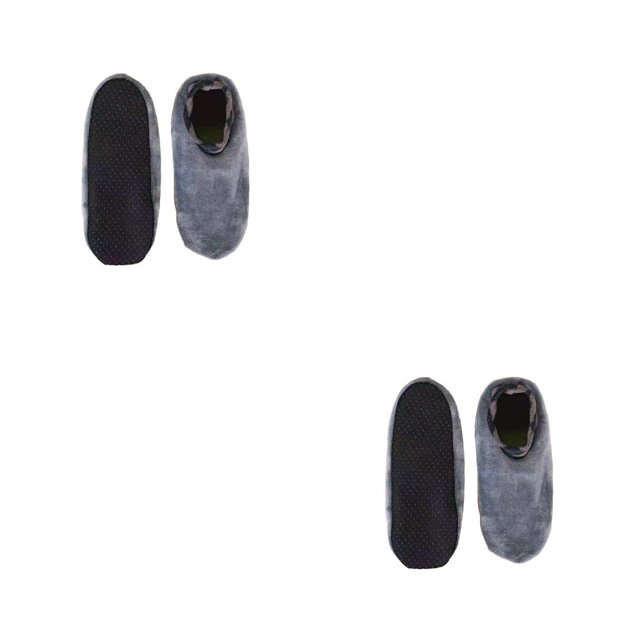 Jumpingount Calcetines de invierno para el suelo Tobillo Térmico antideslizante Unisex Zapatillas de forro polar cálidas Accesorios de calcetín Hombres gris 2piezas