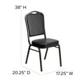 thumbnail image 6 of Emma + Oliver Crown Back Stacking Banquet Chair in Black Vinyl - Gold Vein Frame, 6 of 14