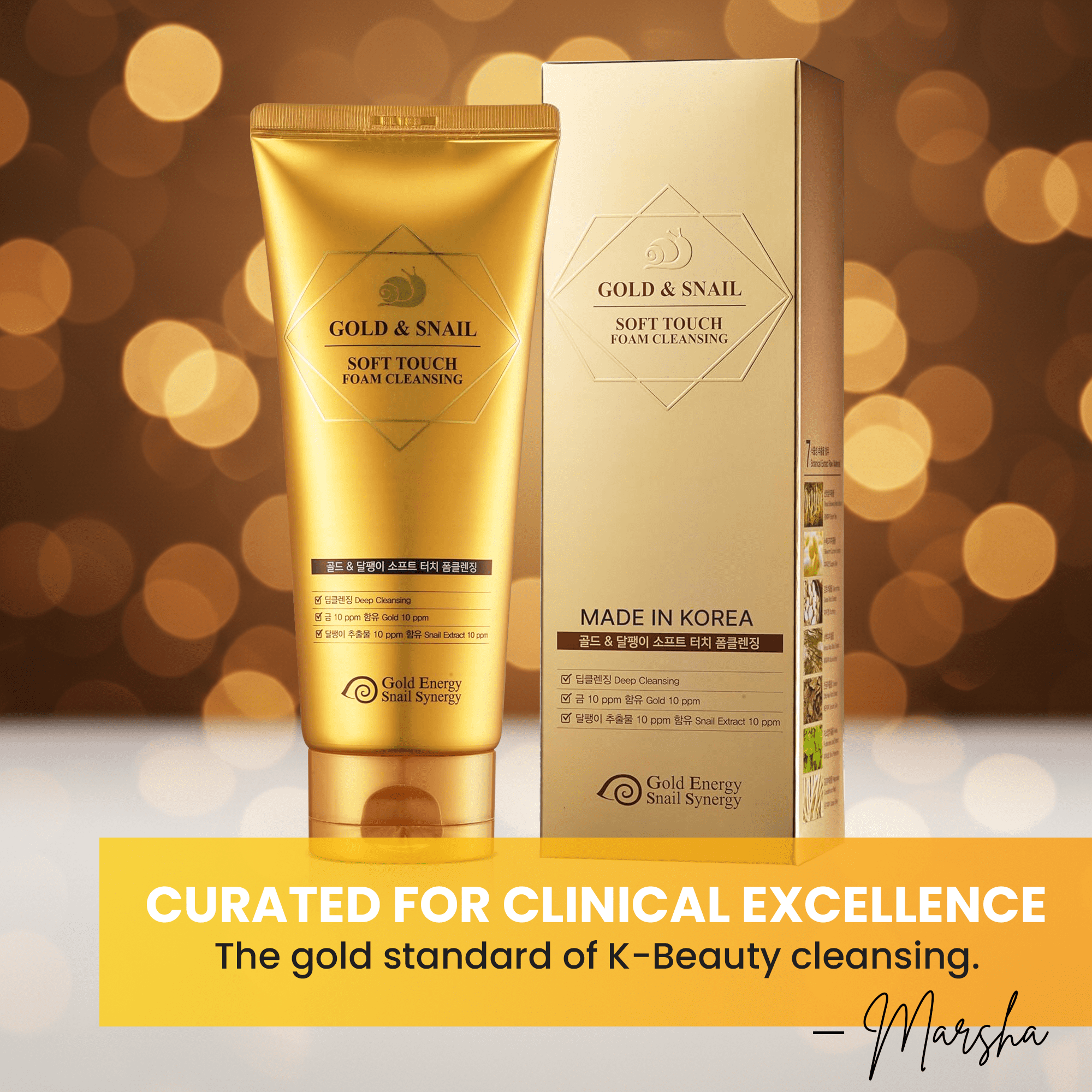 Madnice Gold and Snail Foam Cleanser, Hydrating Facial Wash for All Skin Types, 170 ml