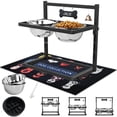 thumbnail image 1 of Cuencos Elevados SHAINFUN Negro con Alimentador Lento y Tapete Antiderrames para Perros Grandes y Me, 1 of 6