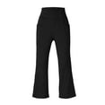 thumbnail image 5 of JAJAHO Girls Flared Pants Fuzzy Lining Solid Color Thermal Flare Leggings With Pockets For Kids 5-16 Years Warm Versatile Trousers, 5 of 8