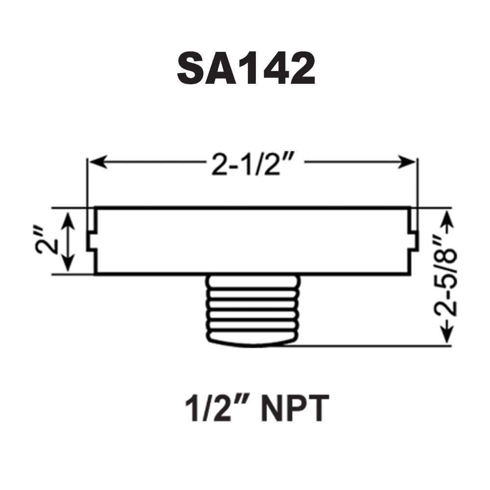 Compressor Air Intake Filter Rep 1/2" MPT Paper Cartridge Metal # SA142 