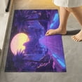 thumbnail image 2 of Yayeee Bath Rug for Bathroom Floor Non Slip Contour Fluffy Soft Absorbent Mat, 20"x24", Blue Road, 2 of 7