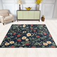 thumbnail image 2 of Yayeee Area Rugs for Living Room 5.2'x4' Non Slip Washable Bedroom Floor Carpet, Floral Raspberry Pattern, 2 of 5