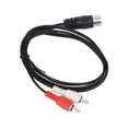 thumbnail image 4 of DIN 7PIN Male To 2RCA Male Cable, Scratch  3.3ft Tight Connection Plug And Play 2RCA Adapter Cable Free Bending  For Speaker, 4 of 8