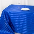 thumbnail image 6 of BalsaCircle 90x132 in Royal Blue Stripes Satin Rectangle Tablecloth Wedding Party Linen Events Decorations Supplies, 6 of 8