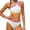2-White, variant on Girls Swimsuit Two Piece One Shoulder Bathing Suit with Chest Pad Color Block Bikini 9-10 Years