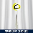 thumbnail image 6 of Sun Zero Aria 2-pack Magnetic Closure Theater Grade 100% Blackout Back Tab/Rod Pocket Curtain Panel Pair, 52"W x 84"L, White, 6 of 10