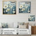thumbnail image 4 of Designart "Pale Azure Buttercups Simplicity I" Buttercups Floater Framed Canvas Art Print, 4 of 5