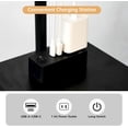 thumbnail image 2 of Floor Lamp with Side Table and USB-A/USB-C Charging Station, 3 Color Temperatures, Black, 2 of 6