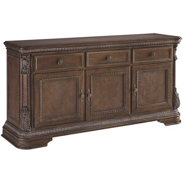 Ashley Furniture Charmond Traditional Buffet In Dark Brown And Glazed White Com Ashley Furniture Charmond Traditional, Ashley Furniture Buffet Tables