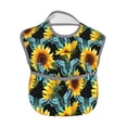 thumbnail image 2 of Hirioo Blue Batterflies Sunflower for Baby Waterproof Pocket Bib Adjustable Closed for Babies Toddlers with Large Pocket 6-24Months, 2 of 8
