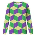 thumbnail image 2 of Gibobby Sudadera Mujer Moda 2024 Sudadera de carnaval de moda para mujer con cuello redondo estampado y manga larga informal sin sombrero (3)(Verde, L), 2 of 4