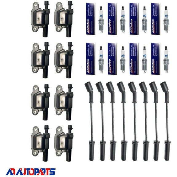 New Ignition Coil Pack: 8 D513A Ignition Coils   8 OEM 41-962 Platinum Spark Plugs   8 Herko Spark Plug Wires