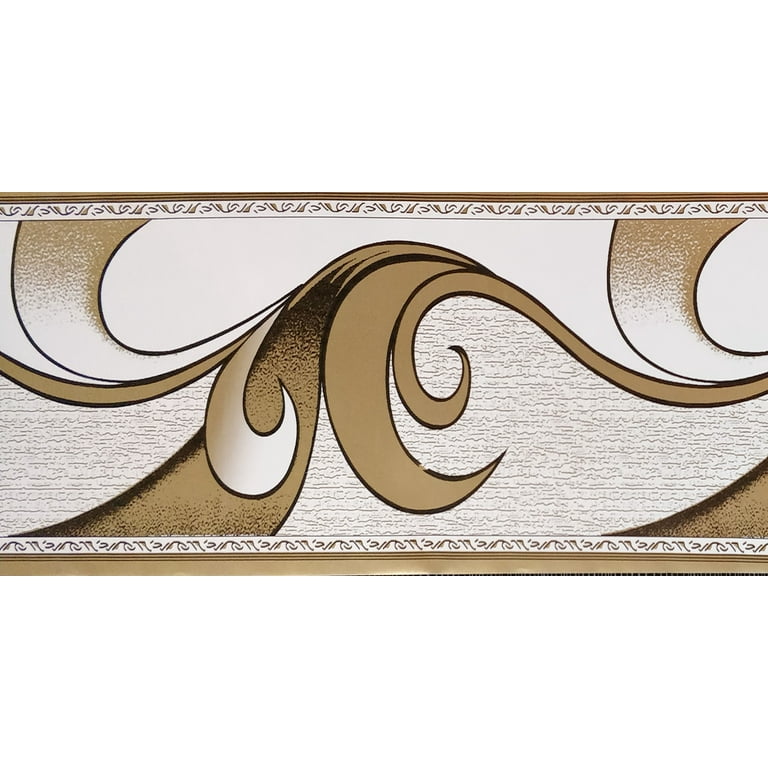 Peel and Stick Abstract Brown Scrolls Wallpaper Border Retro Design, Roll 33 ft. x 4 in., Self Adhesive Peel and Stick Abstract Brown Scrolls Wallpaper Border Retro Design, Roll 33 ft. x 4 in., Self Adhesive
