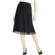 thumbnail image 1 of maison Jules Womens Pearl Midi Tulle Falda, Negro, XX-Large, 1 of 2