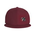 thumbnail image 3 of DouZhe Flat Brim Cap Snapback Hat, Guitare Rock Musique Imprime Rouge Adulte Casquette de Baseball Réglable, 3 of 6