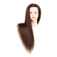 thumbnail image 4 of Cabeza de maniquí para peinar el cabello, cabeza de muñeca para teñir el cabello, cabeza de maniquí de cosmetología para peinar el cabello. Marron oscuro, 4 of 9